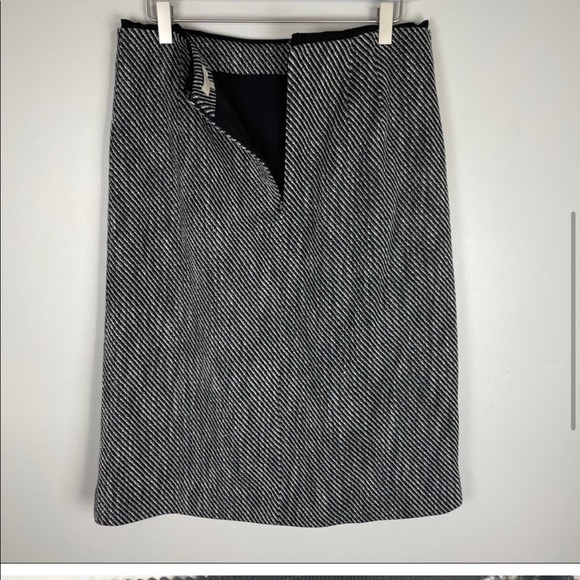 LOFT Textured Black White Pencil Skirt - Picture 2 of 4